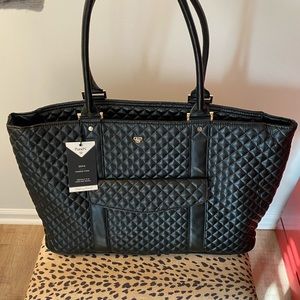 Black Quilted Tote